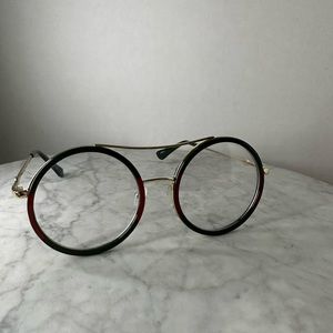Red stripe green stripe false glasses fashion glasses
